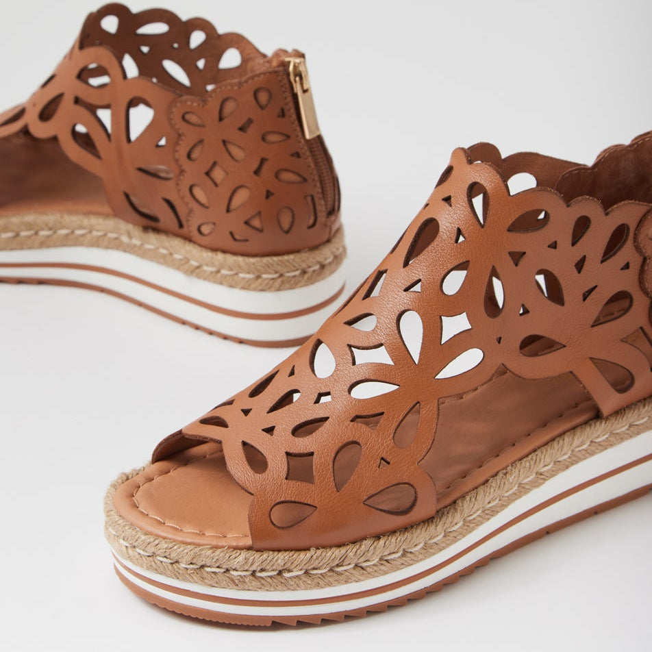 DJANGO & JULIETTE ADELY DK TAN - Women Sandals - Collective Shoes 