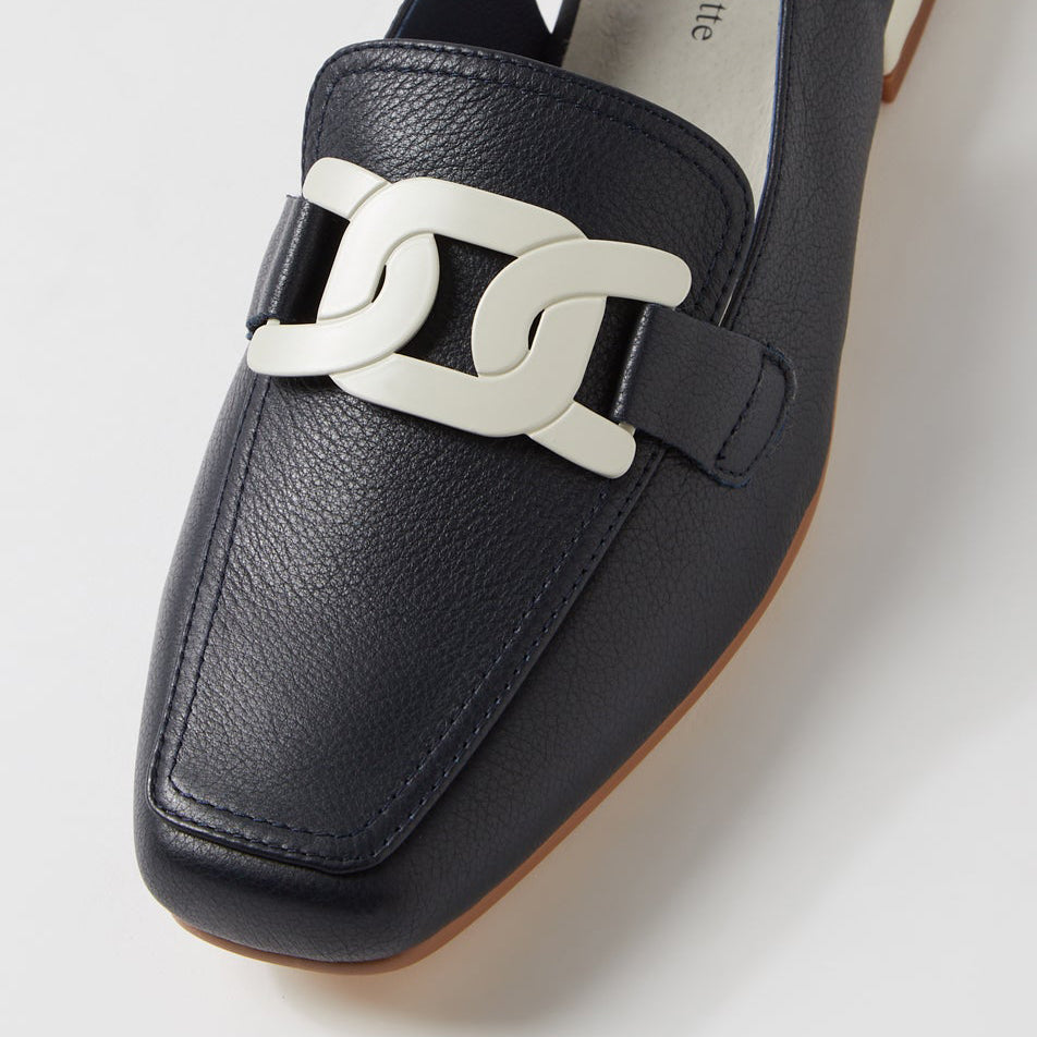 DJANGO & JULIETTE BOSSYS NAVY IVORY - Women Sandals - Collective Shoes 