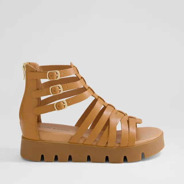 DJANGO & JULIETTE BRIANAT DK TAN - Women Sandals - Collective Shoes 