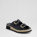 Load image into Gallery viewer, DJANGO & JULIETTE CHABLIS BLACK - Women Slides - Collective Shoes 
