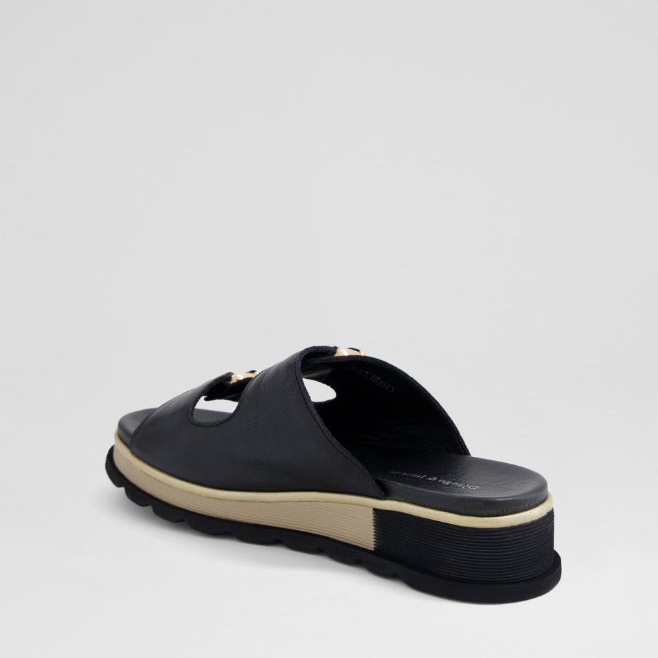 DJANGO & JULIETTE CHABLIS BLACK - Women Slides - Collective Shoes 
