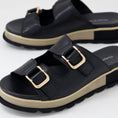Load image into Gallery viewer, DJANGO & JULIETTE CHABLIS BLACK - Women Slides - Collective Shoes 
