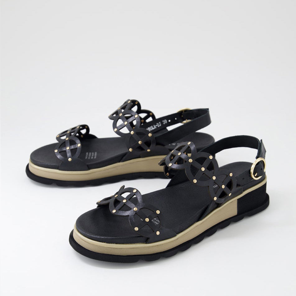 DJANGO & JULIETTE CAROLA BLACK - Women Sandals - Collective Shoes 
