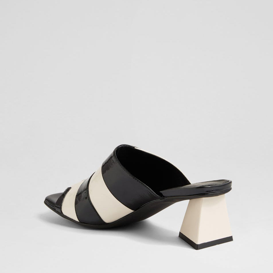 DJANGO & JULIETTE IBBEYS BLACK IVORY PATENT - Women Heels - Collective Shoes 