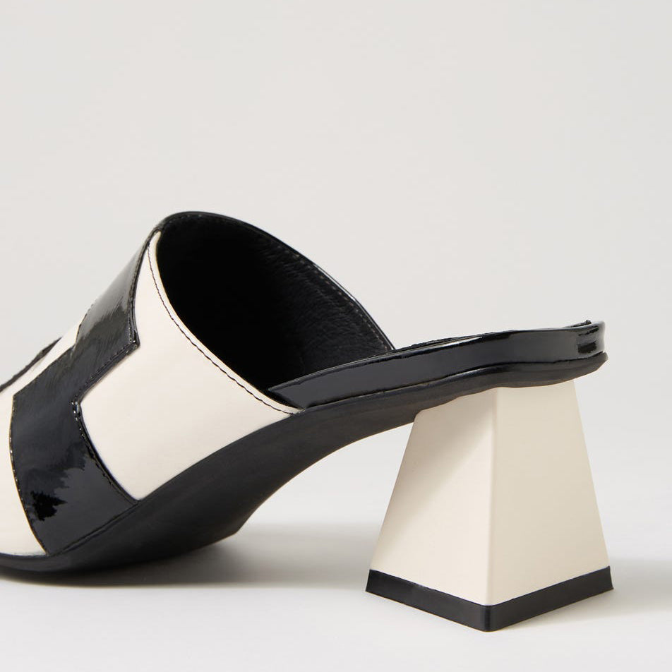 DJANGO & JULIETTE IBBEYS BLACK IVORY PATENT - Women Heels - Collective Shoes 