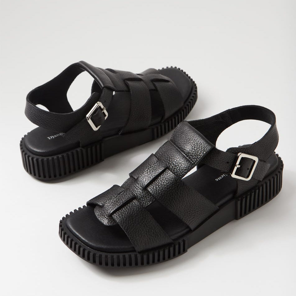DJANGO & JULIETTE ITALA BLACK - Women Sandals - Collective Shoes 