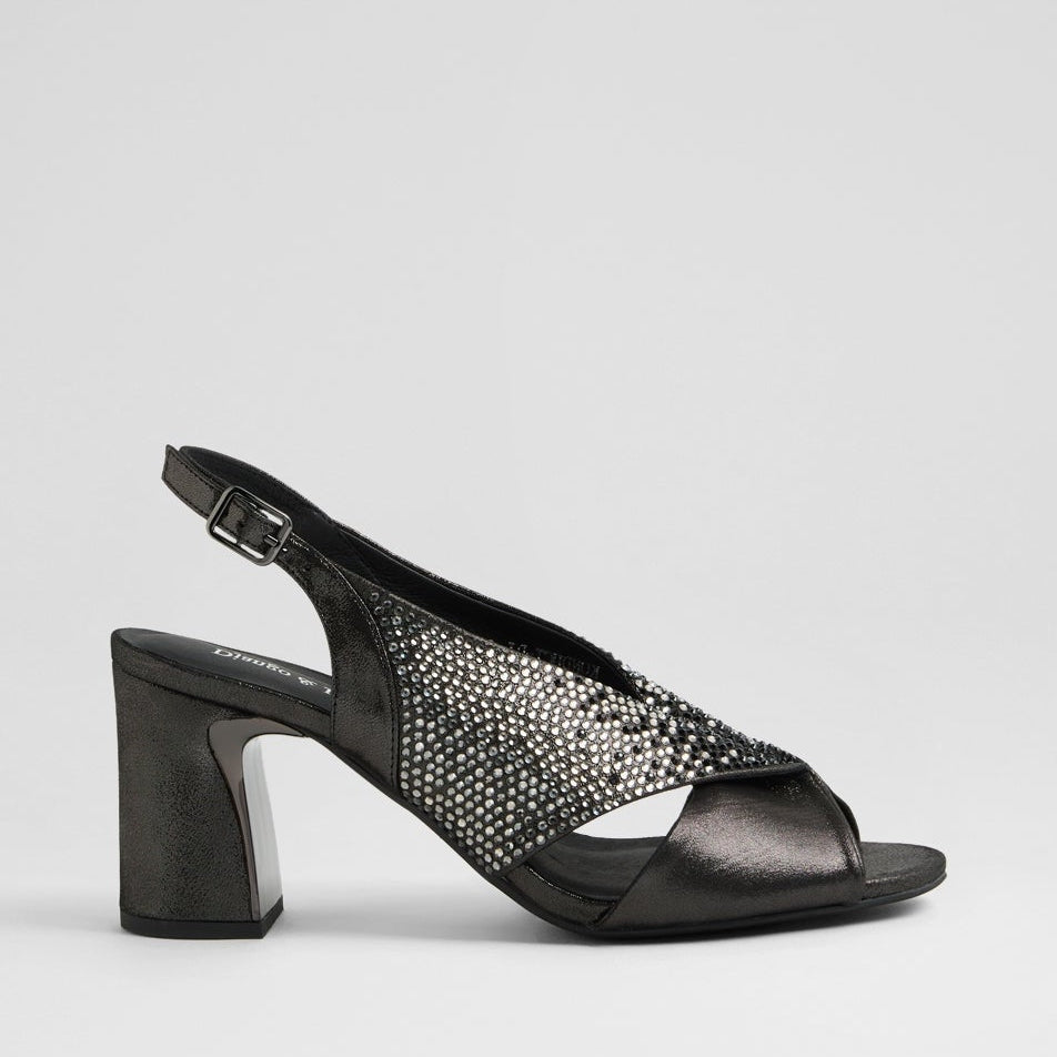 DJANGO & JULIETTE KONDUCT BLACK  SHIMMER - Women Sandals - Collective Shoes 