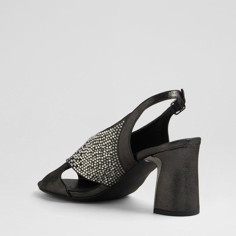 DJANGO & JULIETTE KONDUCT BLACK  SHIMMER - Women Sandals - Collective Shoes 