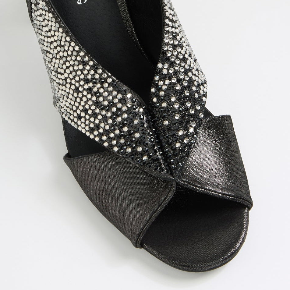 DJANGO & JULIETTE KONDUCT BLACK  SHIMMER - Women Sandals - Collective Shoes 