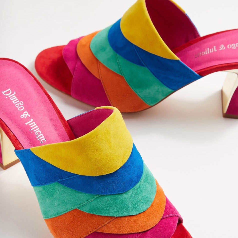 DJANGO & JULIETTE KOLOURS RED BRIGHT - Women Mules - Collective Shoes 