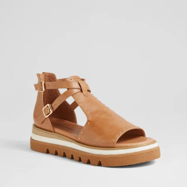 DJANGO & JULIETTE SORENS TAN - Women Sandals - Collective Shoes 