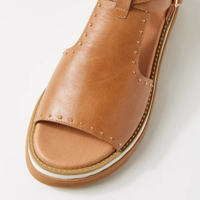 DJANGO & JULIETTE SORENS TAN - Women Sandals - Collective Shoes 