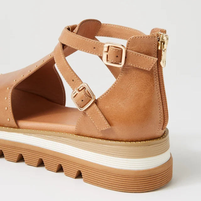 DJANGO & JULIETTE SORENS TAN - Women Sandals - Collective Shoes 