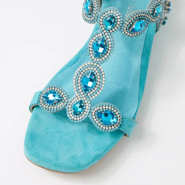 DJANGO & JULIETTE WEXLER AQUA SUEDE - Women Sandals - Collective Shoes 