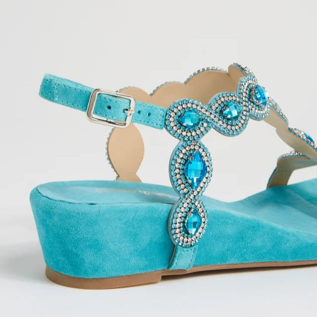 DJANGO & JULIETTE WEXLER AQUA SUEDE - Women Sandals - Collective Shoes 
