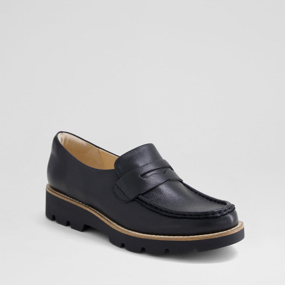 DJANGO & JULIETTE DORTE BLACK - Women Loafers - Collective Shoes 