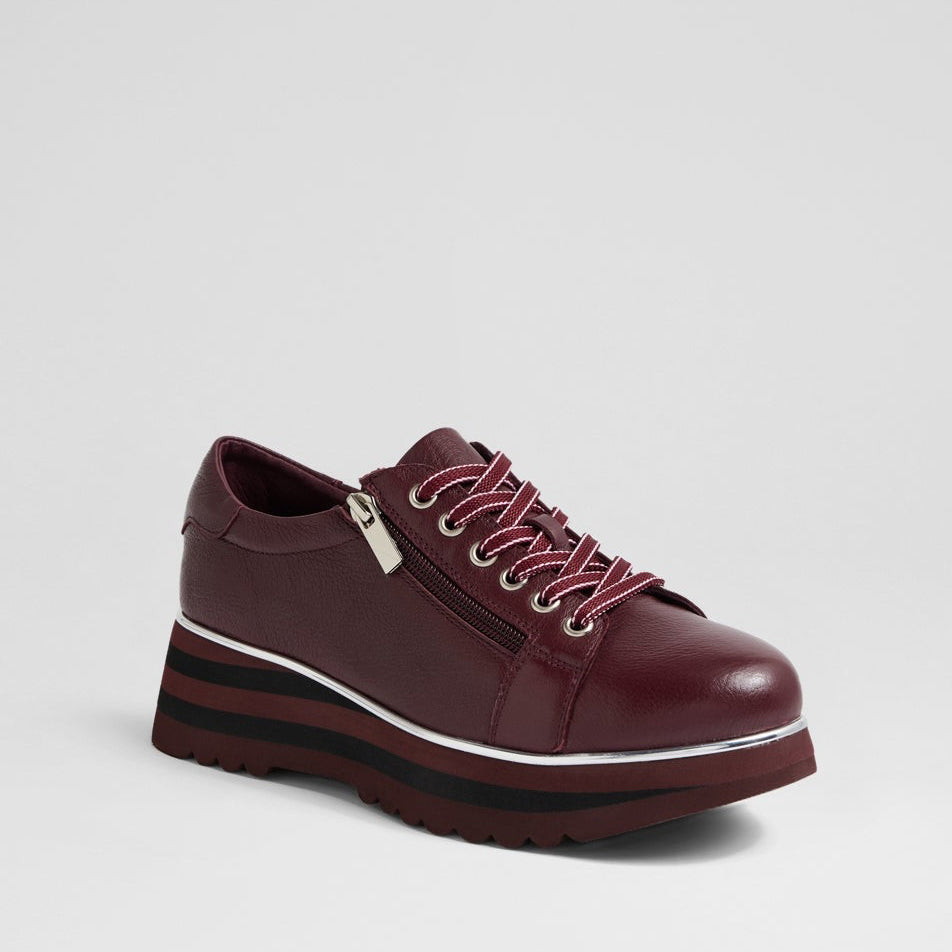DJANGO & JULIETTE EAMMES BURGUNDY - Women Sneakers - Collective Shoes 