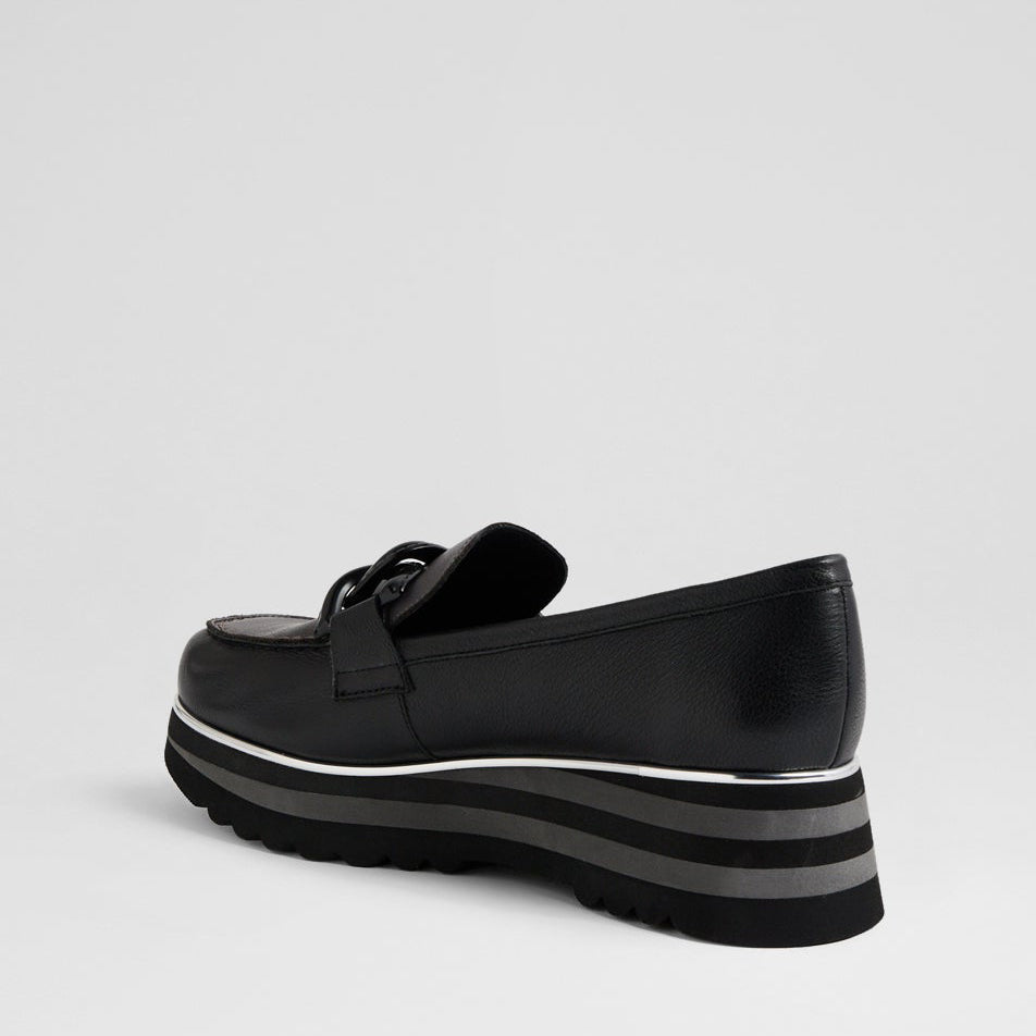 DJANGO & JULIETTE EAILA BLACK CHARCOAL - Women Loafers - Collective Shoes 