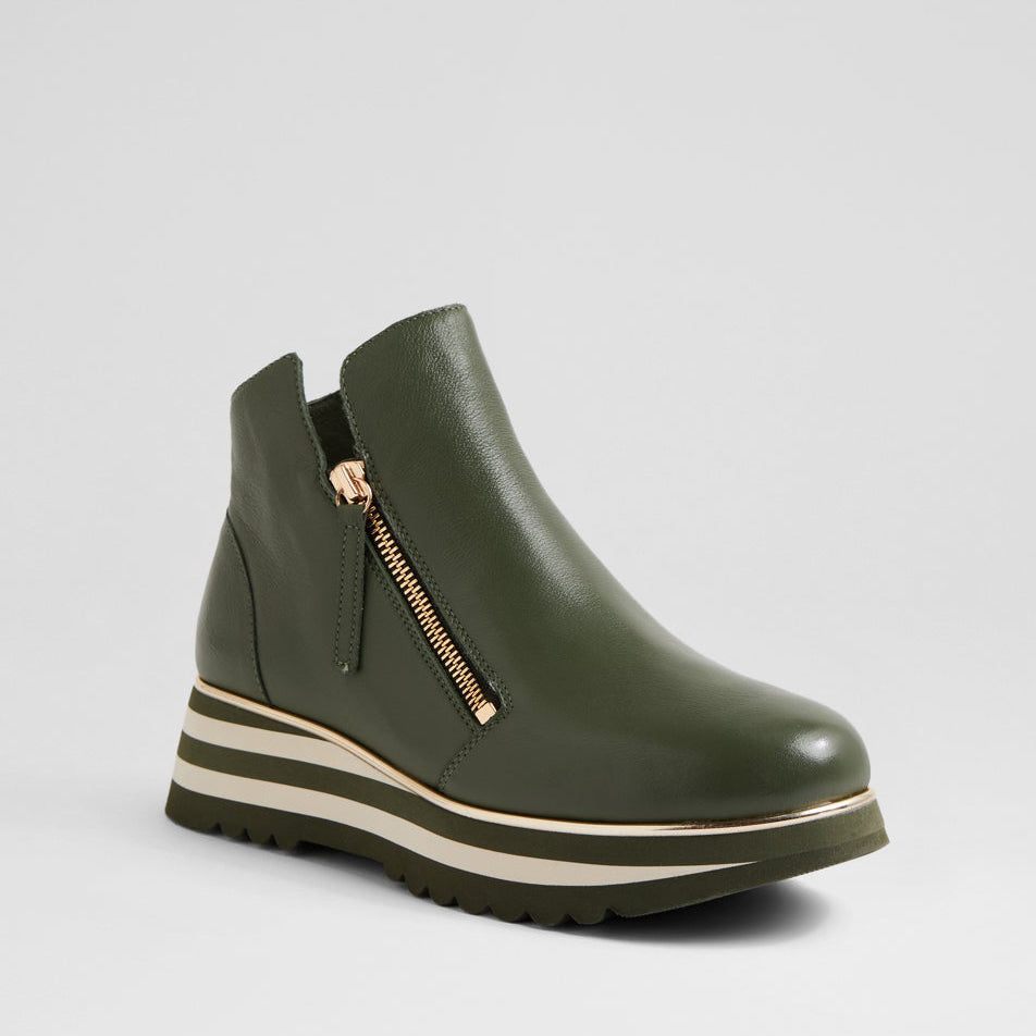 DJANGO & JULIETTE EVOL OLIVE - Women Boots - Collective Shoes 