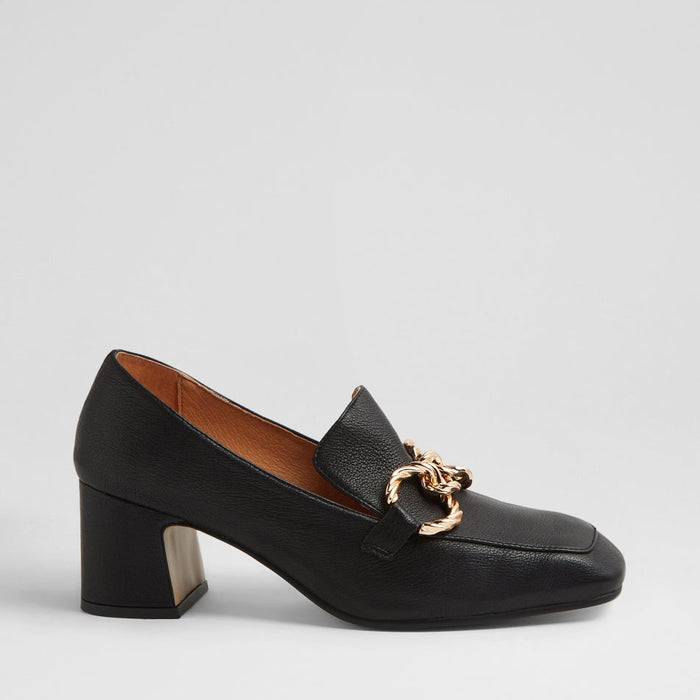DJANGO & JULIETTE KEEFE BLACK LEATHER - Women Heels - Collective Shoes 