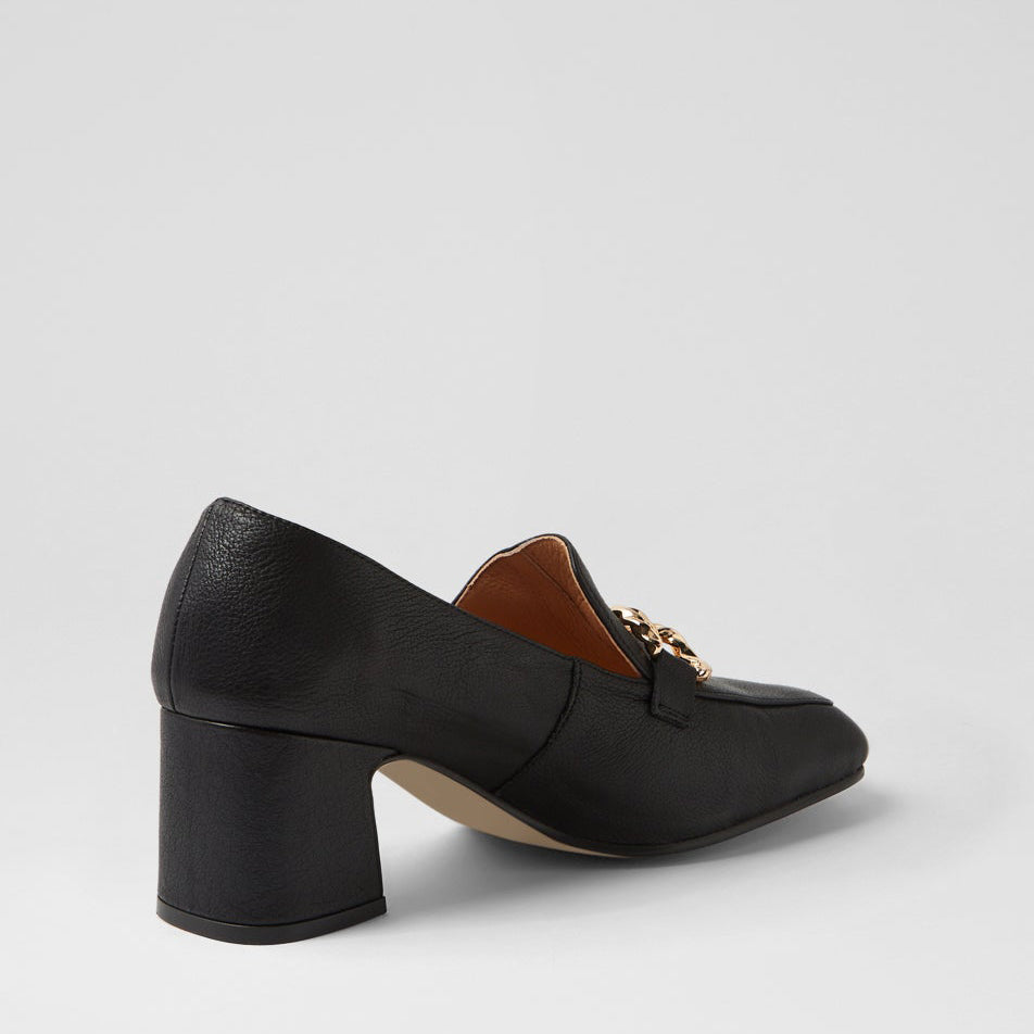 DJANGO & JULIETTE KEEFE BLACK LEATHER - Women Heels - Collective Shoes 