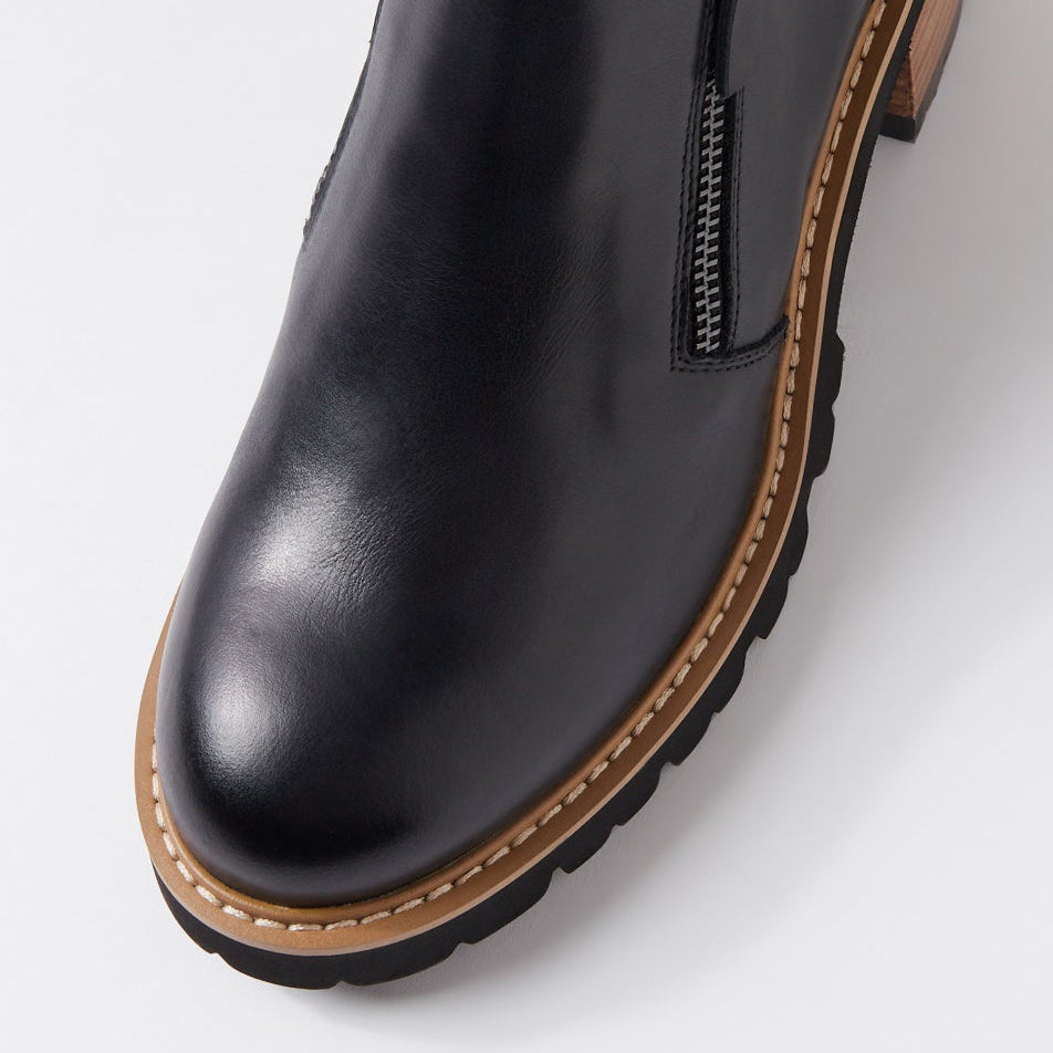 DJANGO & JULIETTE MCGUIRE BLACK NATURAL - Women Boots - Collective Shoes 