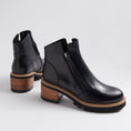Load image into Gallery viewer, DJANGO & JULIETTE MCGUIRE BLACK NATURAL - Women Boots - Collective Shoes 
