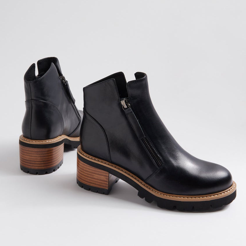 DJANGO & JULIETTE MCGUIRE BLACK NATURAL - Women Boots - Collective Shoes 