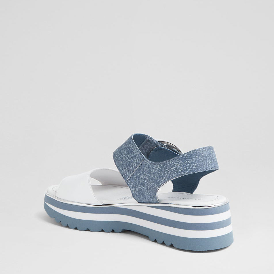 DJANGO & JULIETTE HARLOWS WHITE BLUE - Women Sandals - Collective Shoes 