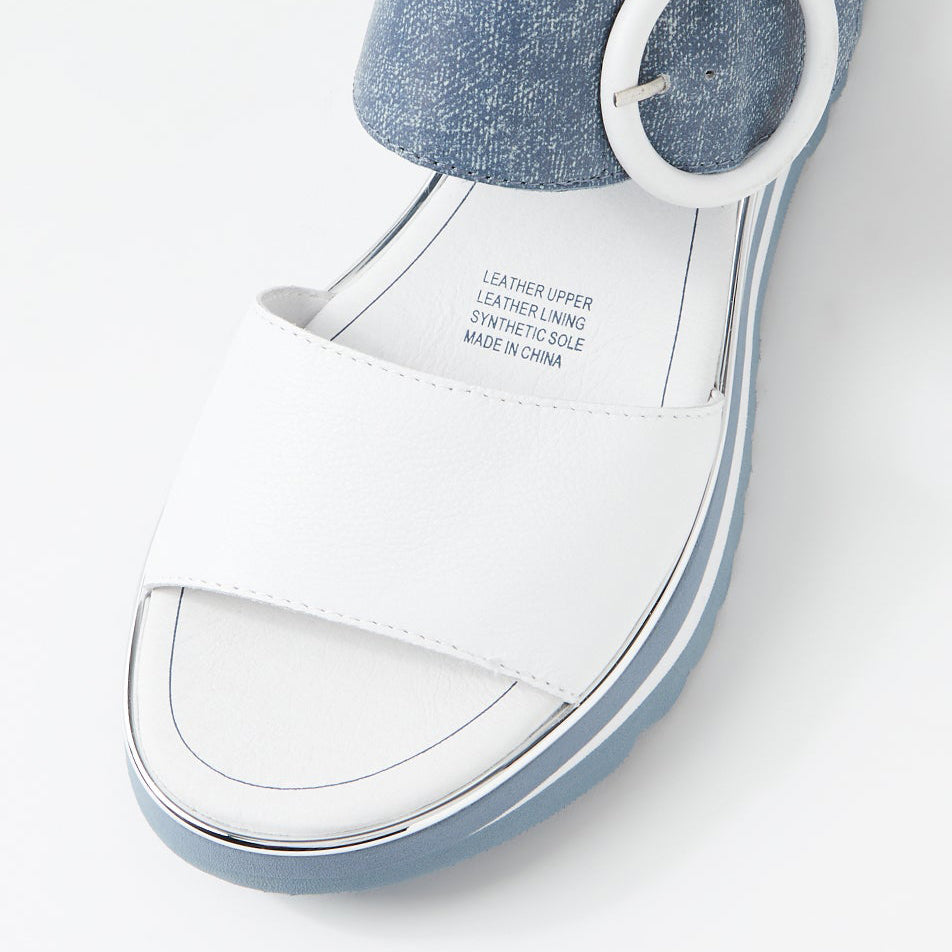 DJANGO & JULIETTE HARLOWS WHITE BLUE - Women Sandals - Collective Shoes 