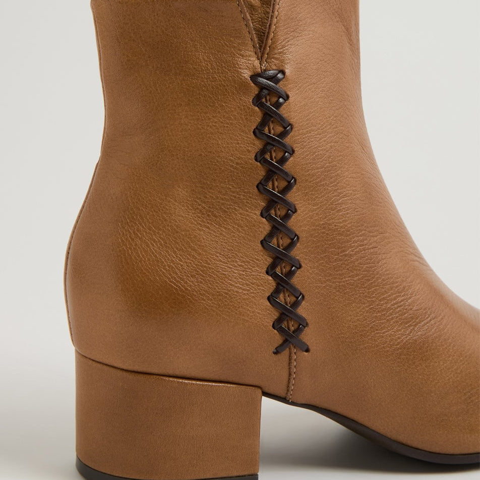 DJANGO & JULIETTE BELMONT CARAMEL CHOCO - Women Boots - Collective Shoes 