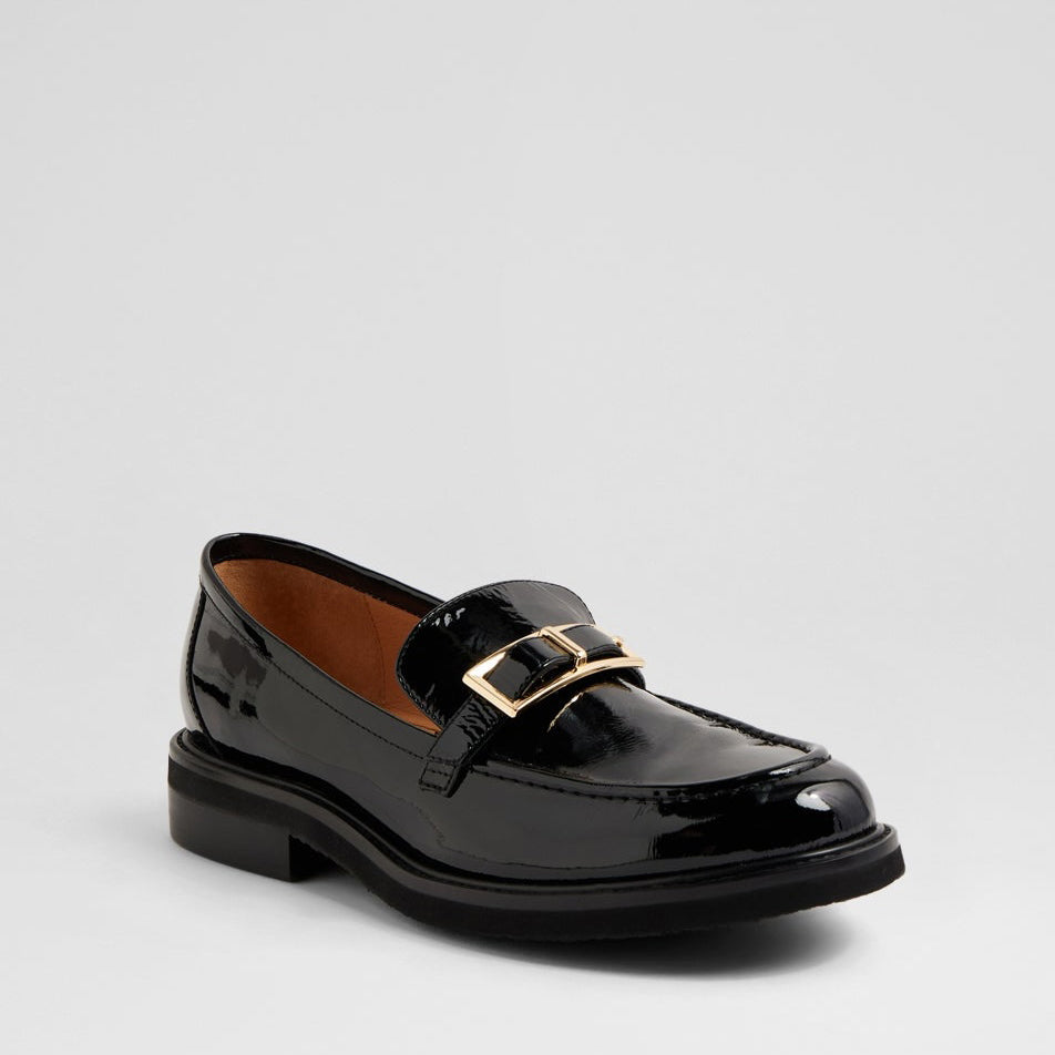 DJANGO & JULIETTE BROGANE BLACK - Women Loafers - Collective Shoes 