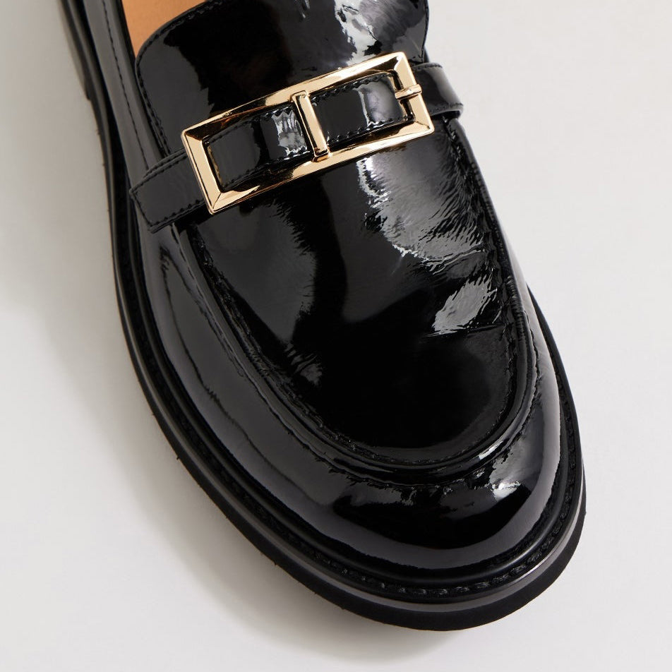 DJANGO & JULIETTE BROGANE BLACK - Women Loafers - Collective Shoes 