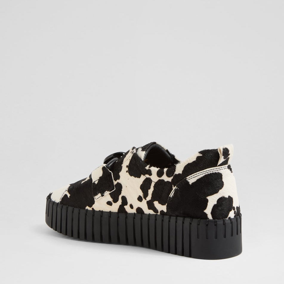 DJANGO & JULIETTE BREEZA BLACK WHITE PONY - Women Slip-ons - Collective Shoes 