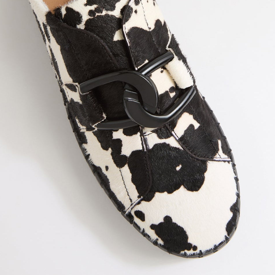 DJANGO & JULIETTE BREEZA BLACK WHITE PONY - Women Slip-ons - Collective Shoes 