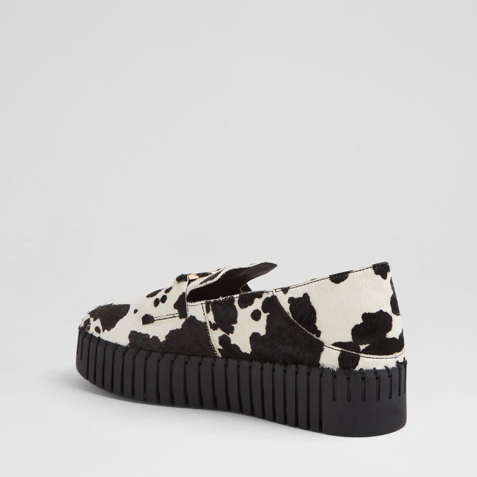 DJANGO & JULIETTE BURBANKS BLACK WHITE PONY - Women Loafers - Collective Shoes 