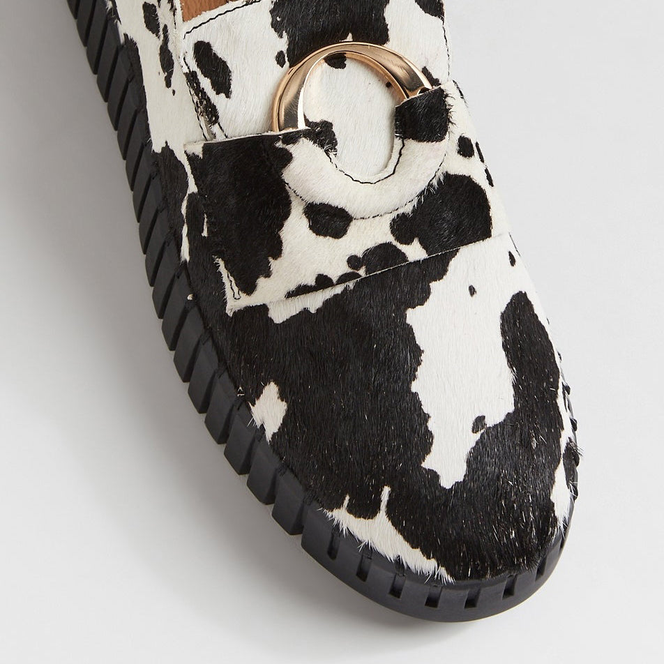 DJANGO & JULIETTE BURBANKS BLACK WHITE PONY - Women Loafers - Collective Shoes 