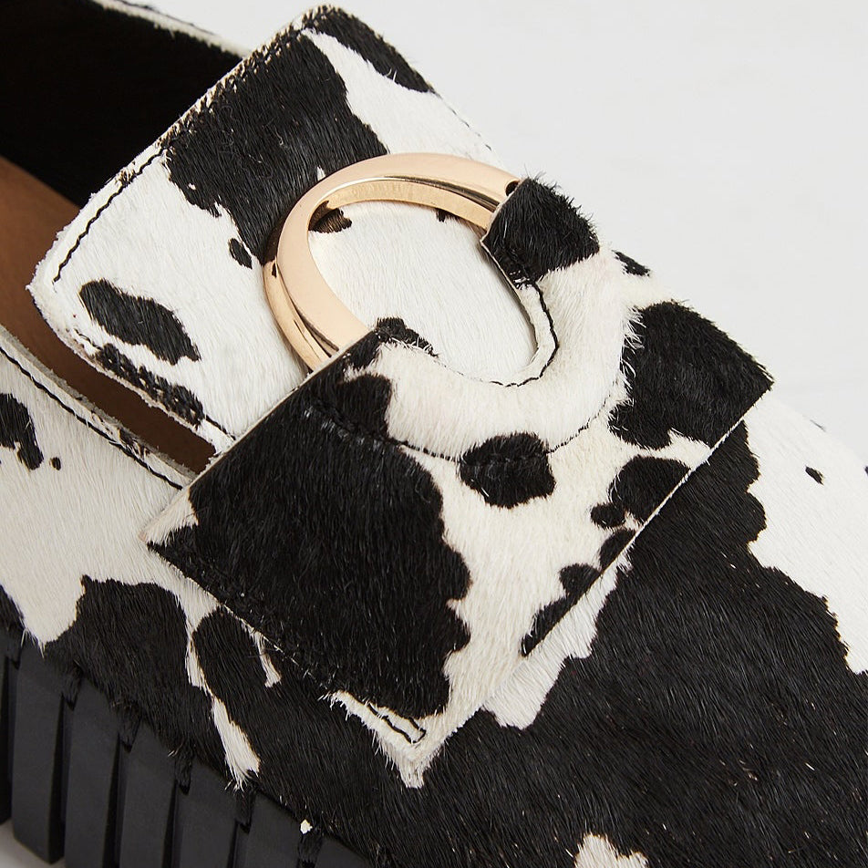 DJANGO & JULIETTE BURBANKS BLACK WHITE PONY - Women Loafers - Collective Shoes 