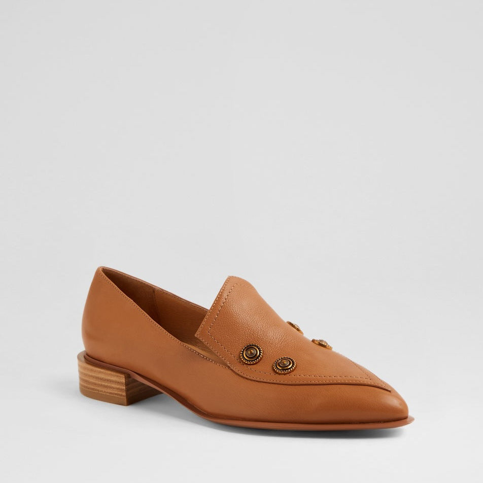 DJANGO & JULIETE EMBLAS DK TAN - Women Loafers - Collective Shoes 