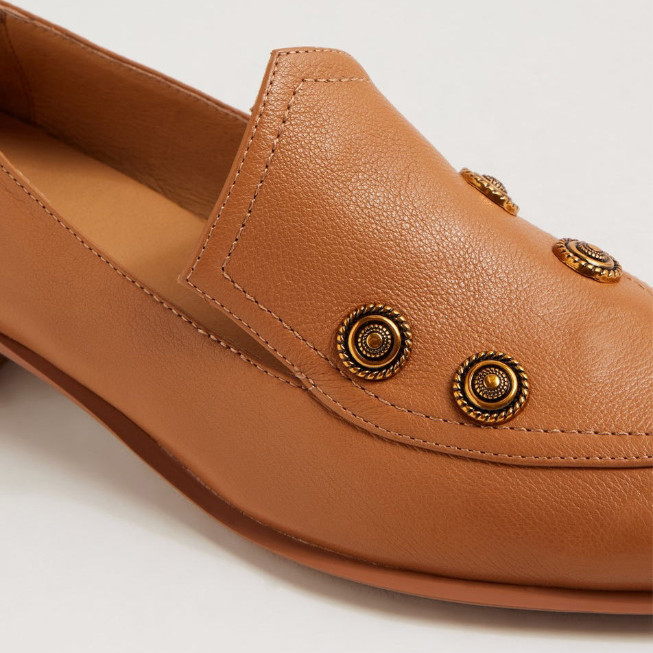 DJANGO & JULIETE EMBLAS DK TAN - Women Loafers - Collective Shoes 
