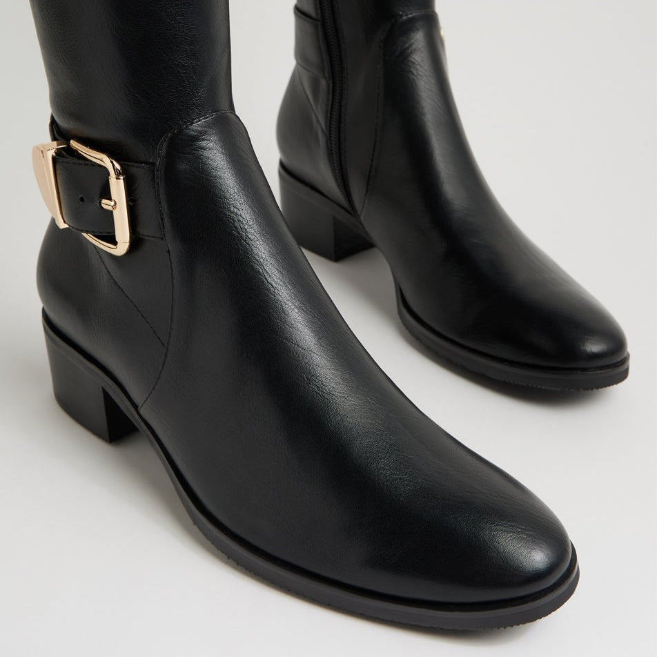 DJANGO & JULIETTE TECA BLACK - Women High Boots - Collective Shoes 