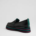 Load image into Gallery viewer, DJANGO & JULIETTE GLAMMS BLACK LEATHER - Women Loafers - Collective Shoes 
