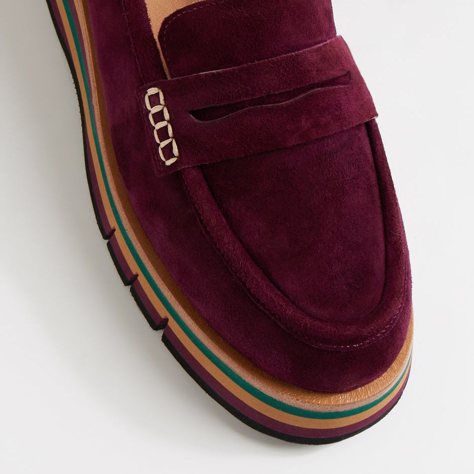 DJANGO & JULIETTE GLAMNS BURGUNDY - Women Loafers - Collective Shoes 