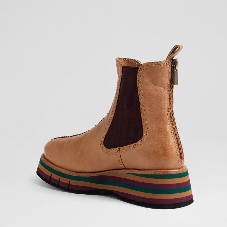 DJANGO & JULIETTE GELLIE COGNAC - Women Boots - Collective Shoes 
