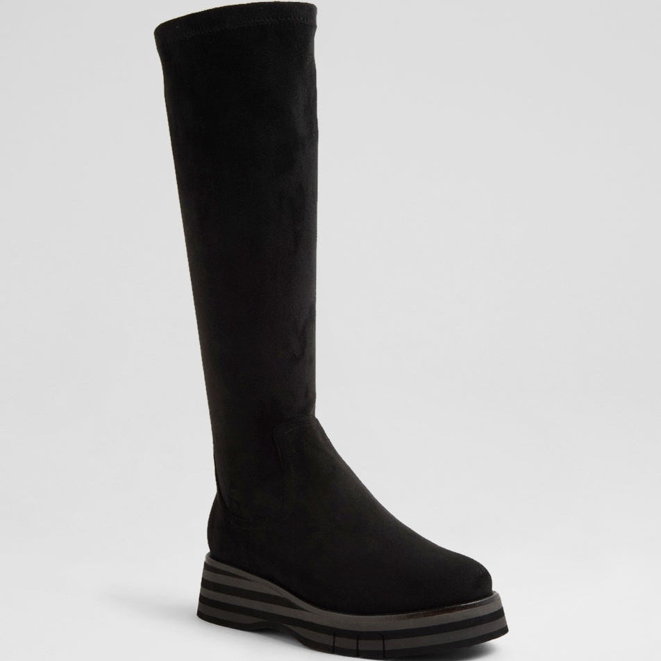 DJANGO & JULIETTE GESBIT BLACK GREY - Women High Boots - Collective Shoes 