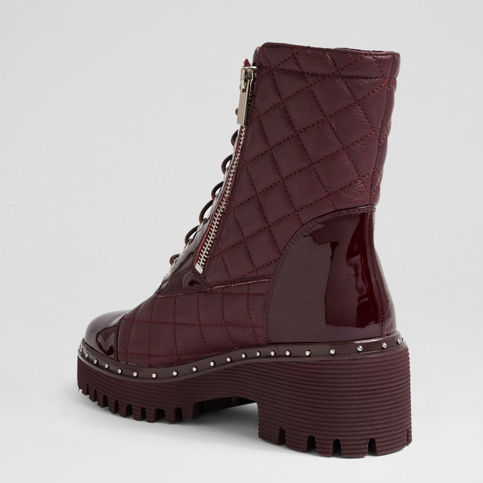 DJANGO & JULIETTE OWEMMIA BURGUNDY - Women Boots - Collective Shoes 