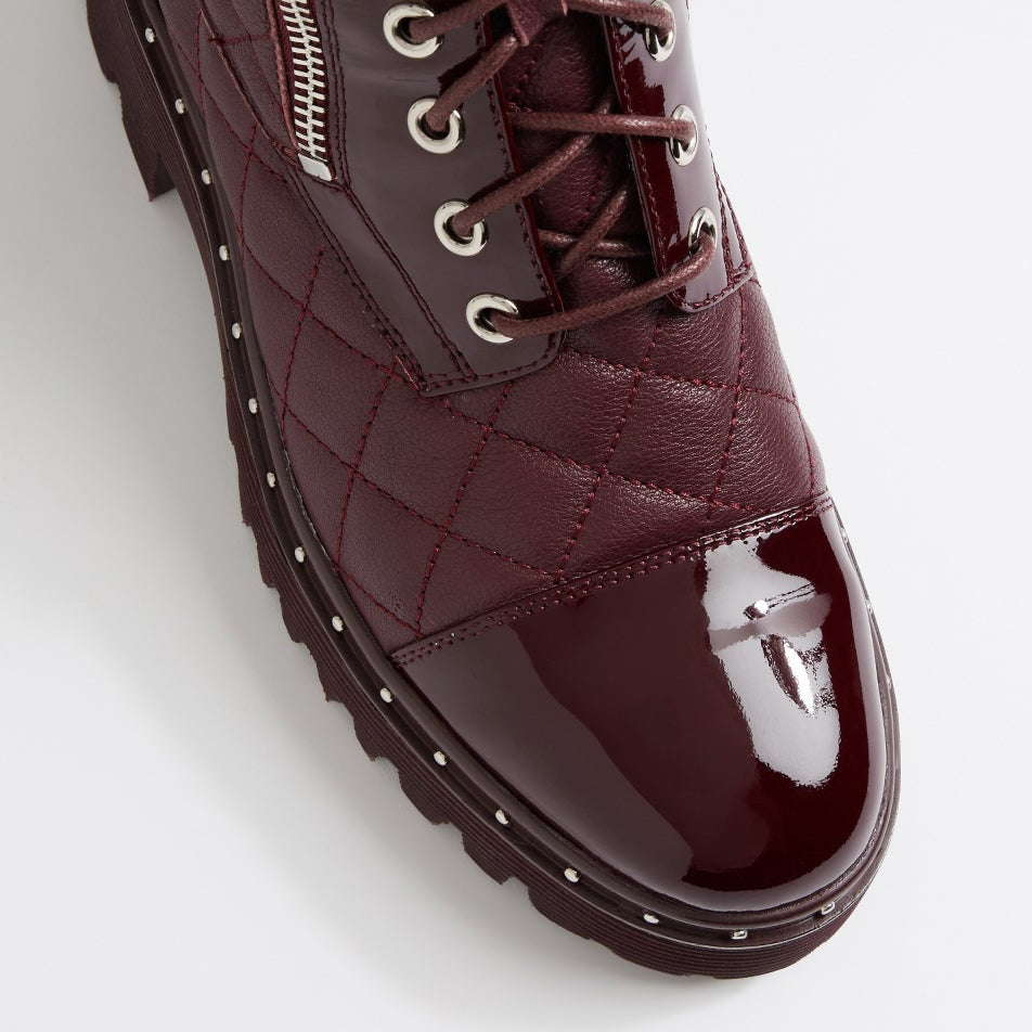DJANGO & JULIETTE OWEMMIA BURGUNDY - Women Boots - Collective Shoes 