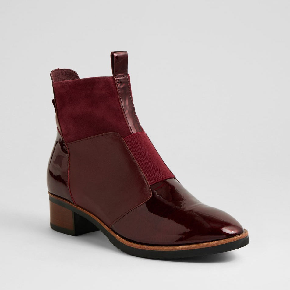 DJANGO & JULIETTE TRAIGS BURGUNDY - Women Boots - Collective Shoes 