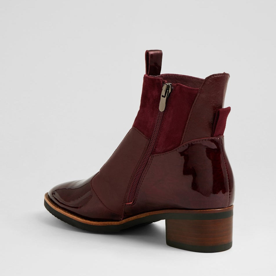 DJANGO & JULIETTE TRAIGS BURGUNDY - Women Boots - Collective Shoes 