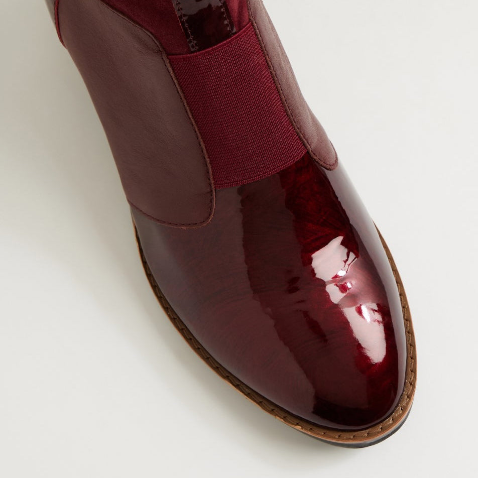 DJANGO & JULIETTE TRAIGS BURGUNDY - Women Boots - Collective Shoes 